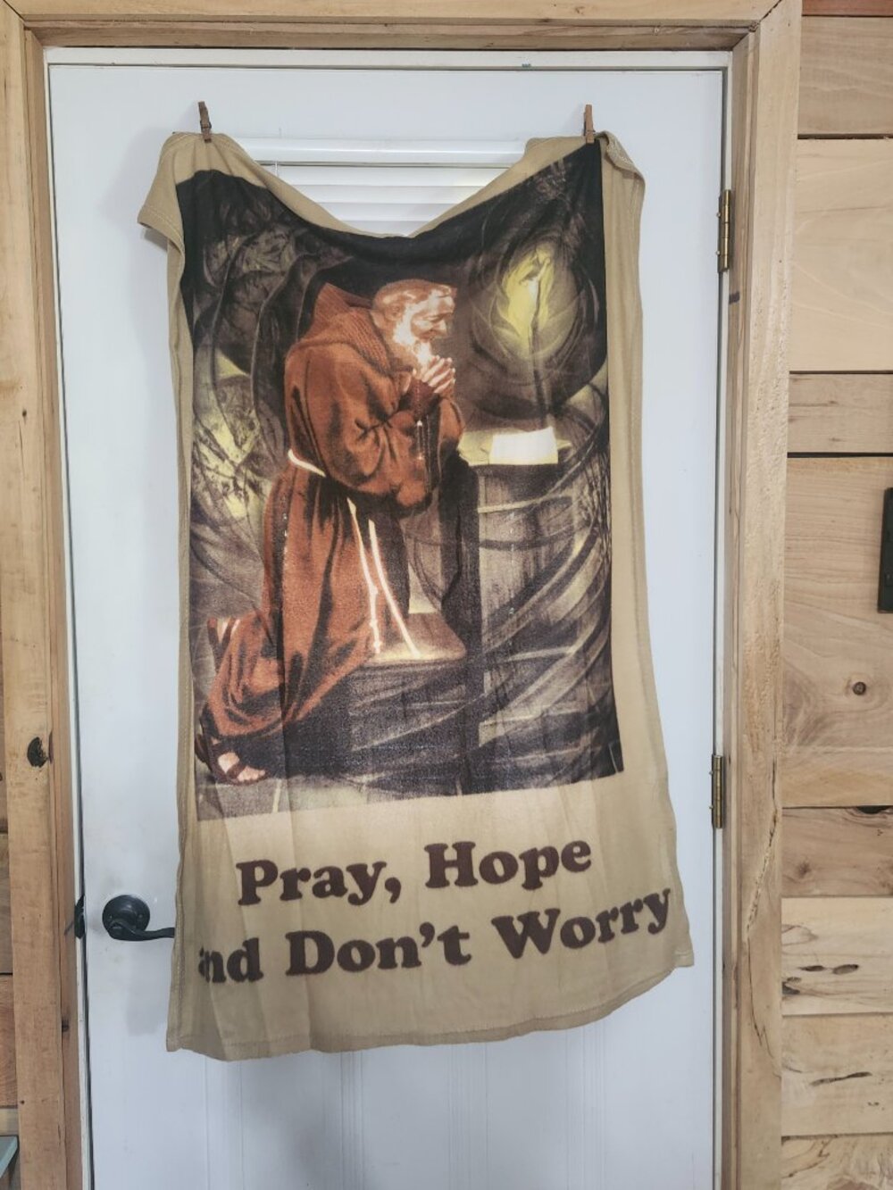 Pray ,Hope, Dont Worry throw blanket  47"x 35"